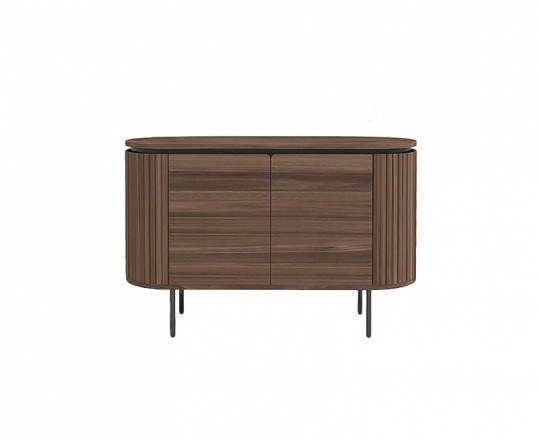 Sideboard 'Kärra' - Walnuss/Schwarz