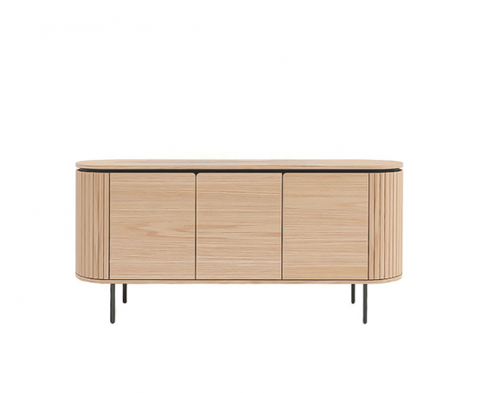 Sideboard 'Fjällbacka' - Natur/Schwarz