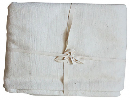 Plaid / Decke 'Yoga' 100% Baumwolle - Naturweiß