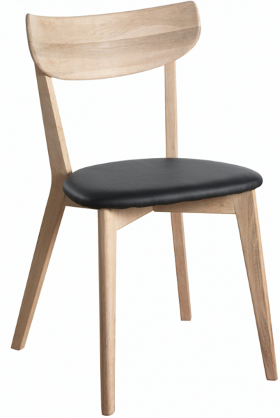 Stuhl 'Ami' - Eiche Weiß pigmentiert/Schwarz