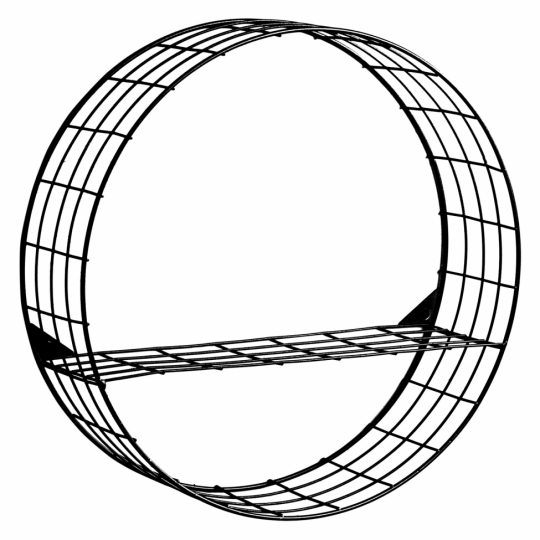 Wandregal 'Circle' - Schwarz/Metall
