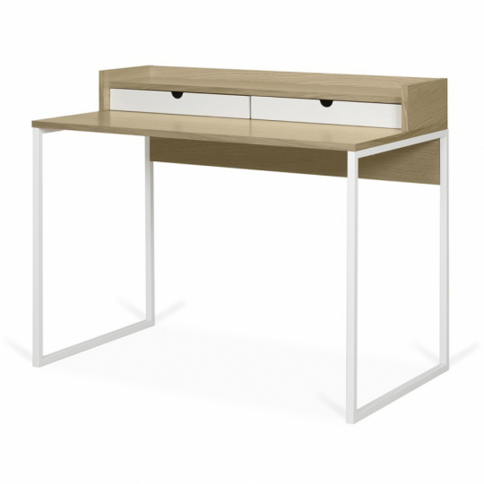 Schreibtisch 'Rhone' - Eiche / Weiß