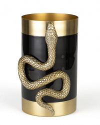 Vase 'Snake' - Gold/Schwarz