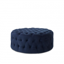 Puff 'Chesterfield' Rund 100cm - Blau