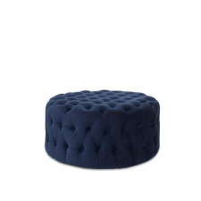 Puff 'Chesterfield' Rund 85cm - Blau