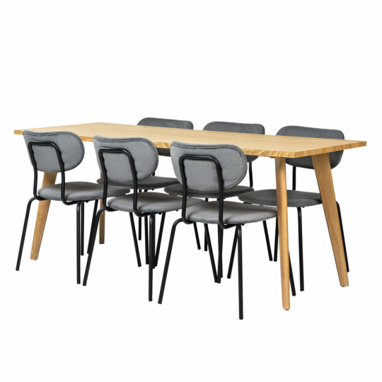 Essgruppe 'Nordisk Kungsholmen' - 1 Tisch & 6 Stühle