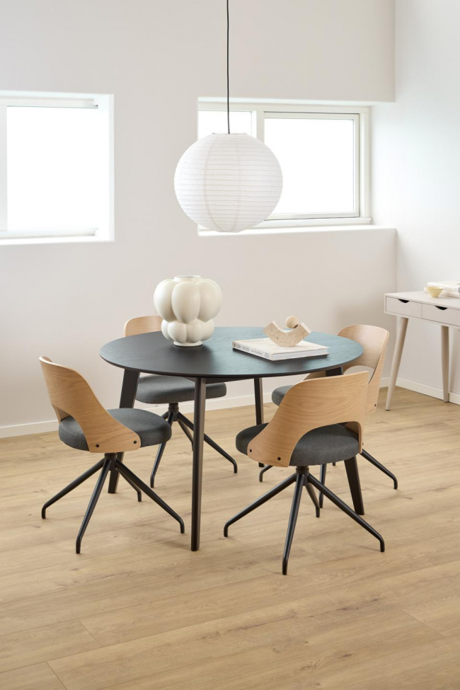 Esstisch 'Roxby' Rund 120x76cm - Schwarz