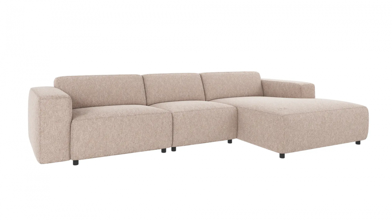 4-Sitzer-Sofa 'Willard' Chaiselongue H - Hellbeige