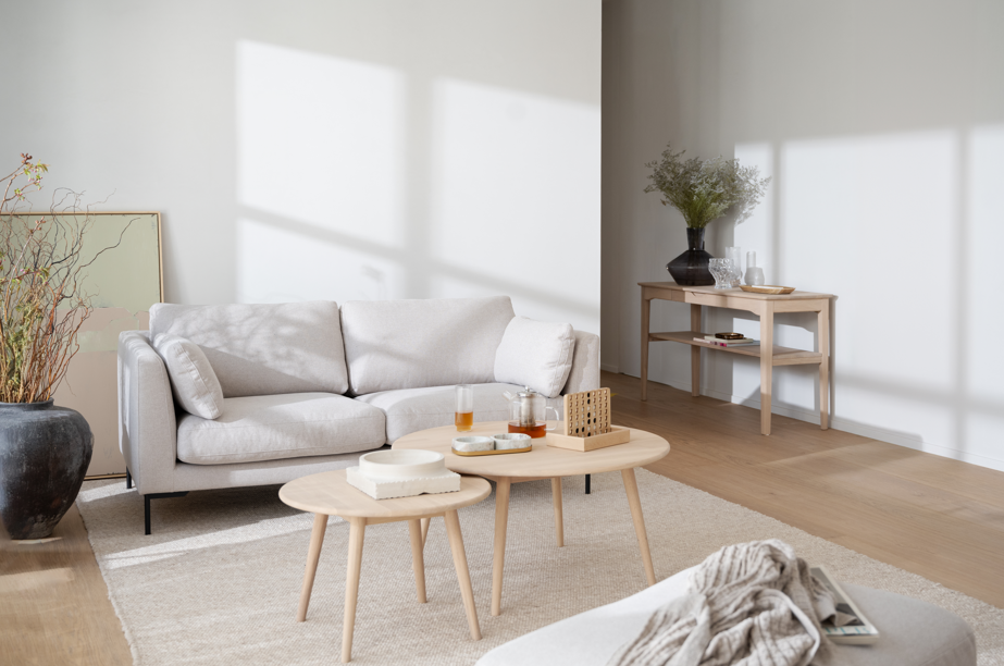 Relieftisch 'Markham' 140cm - Weiß pigmentiert