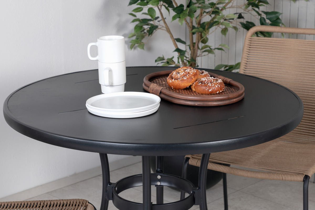 Cafétisch 'Nordanå' Rund 90cm - Svart