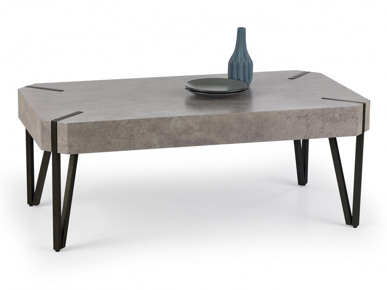 Tisch 'Rustik' 110x60cm - Schwarz/Grau