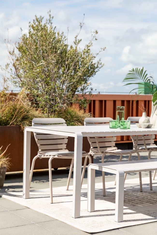 Gartentisch 'Vondel' 214x97cm - Weiß