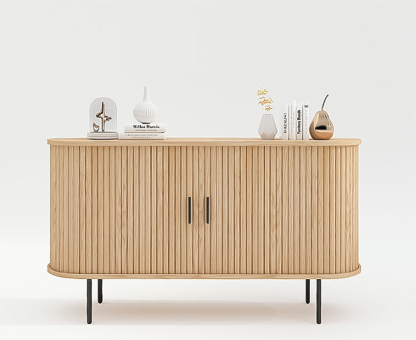 Sideboard 'Holmvik' - Natur/Schwarz