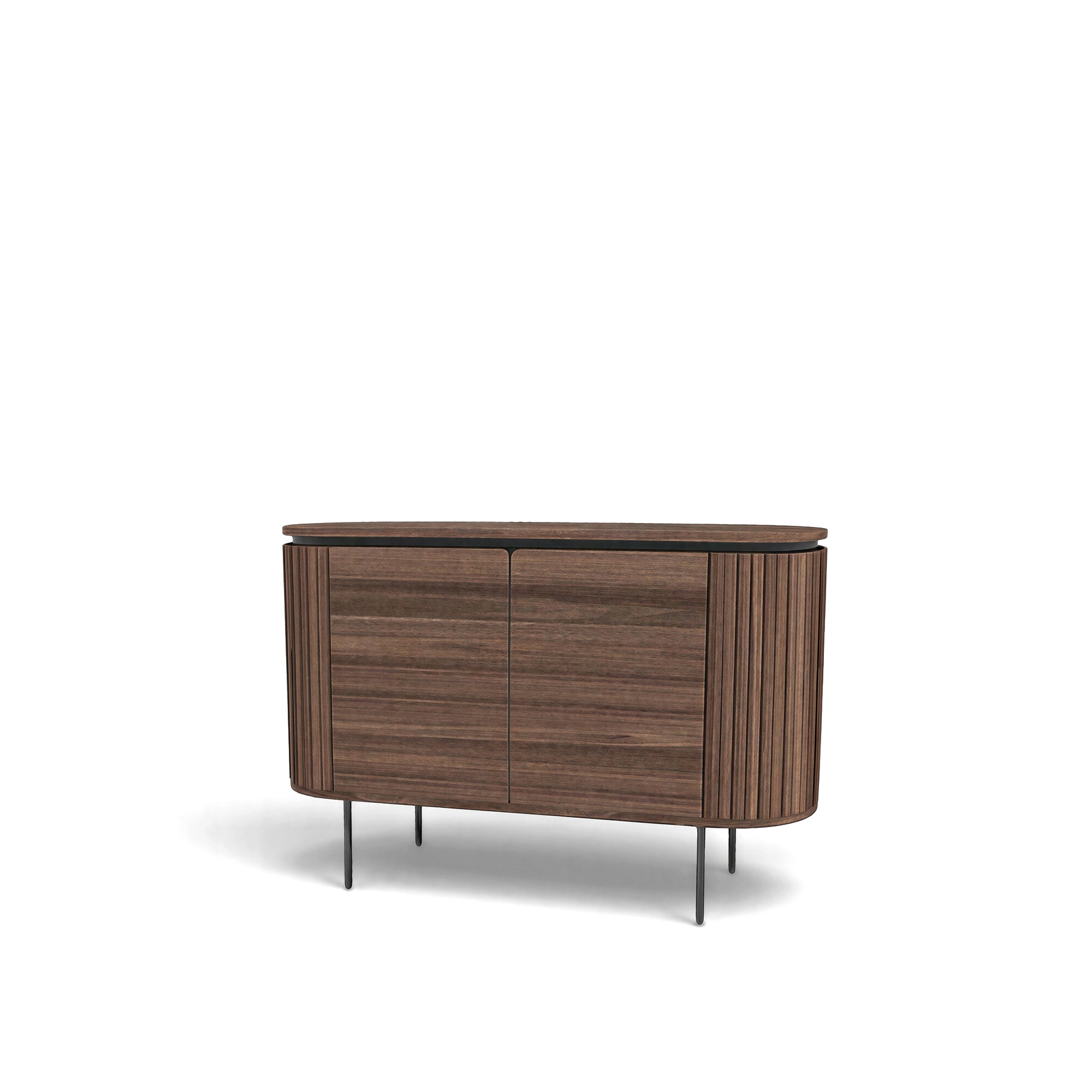 Sideboard 'Kärra' - Walnuss/Schwarz