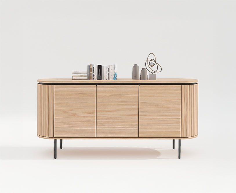 Sideboard 'Fjällbacka' - Natur/Schwarz