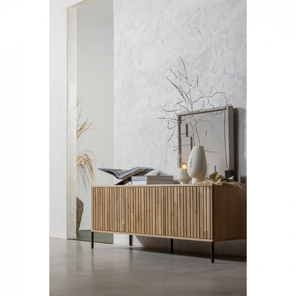 TV-Ständer 'New Gravure' 150 cm - Eiche/Schwarz