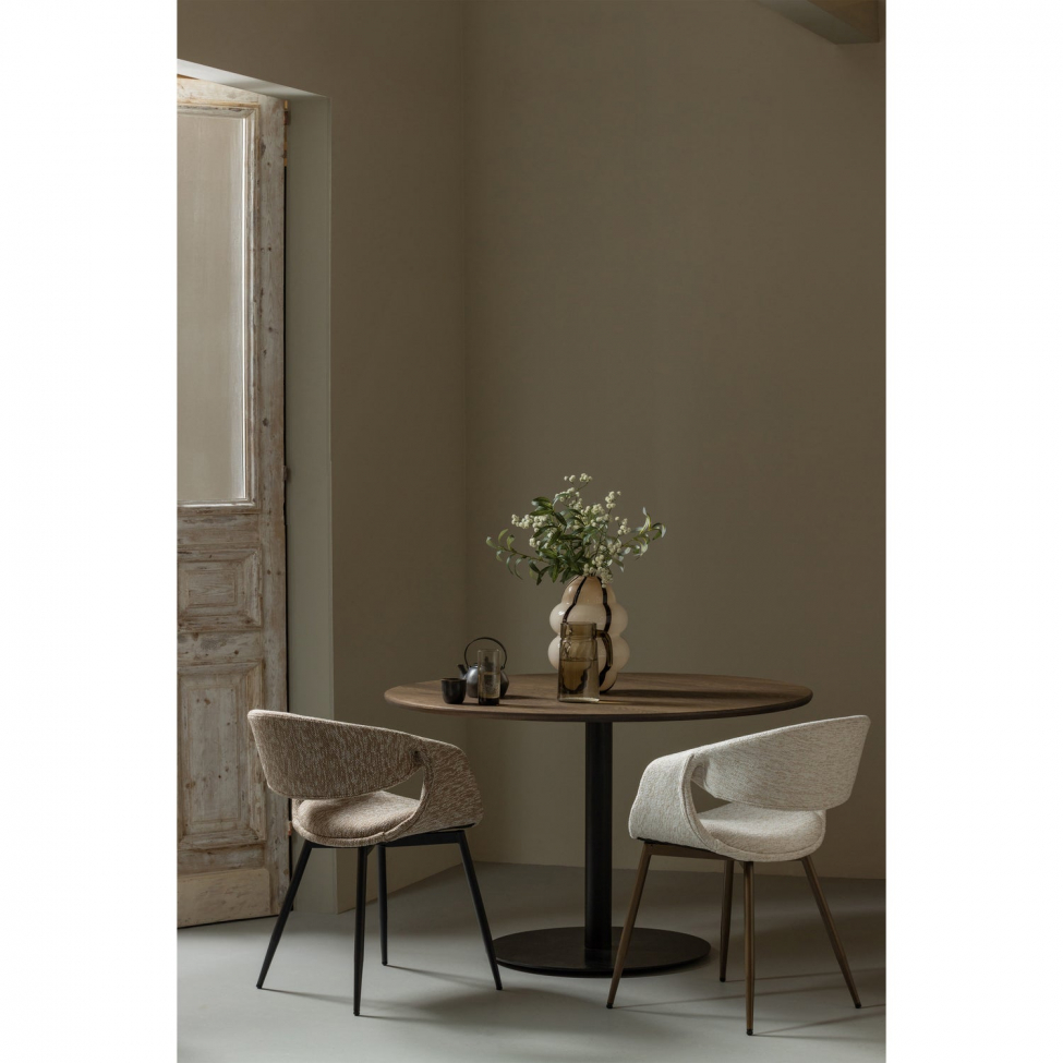 Esszimmerstuhl 'Yossi' - Beige/Schwarz