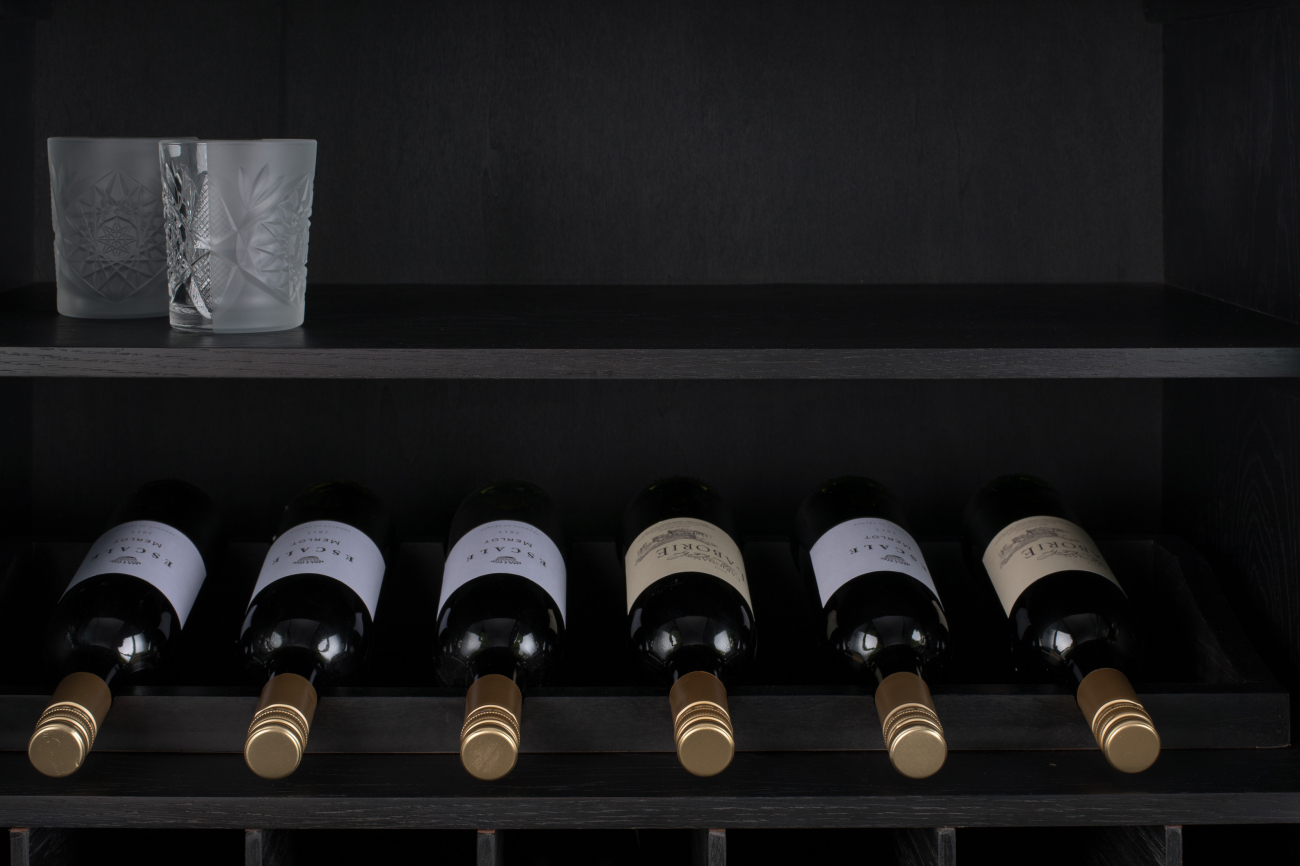 Schrank 'Travis' - Schwarz/Eiche