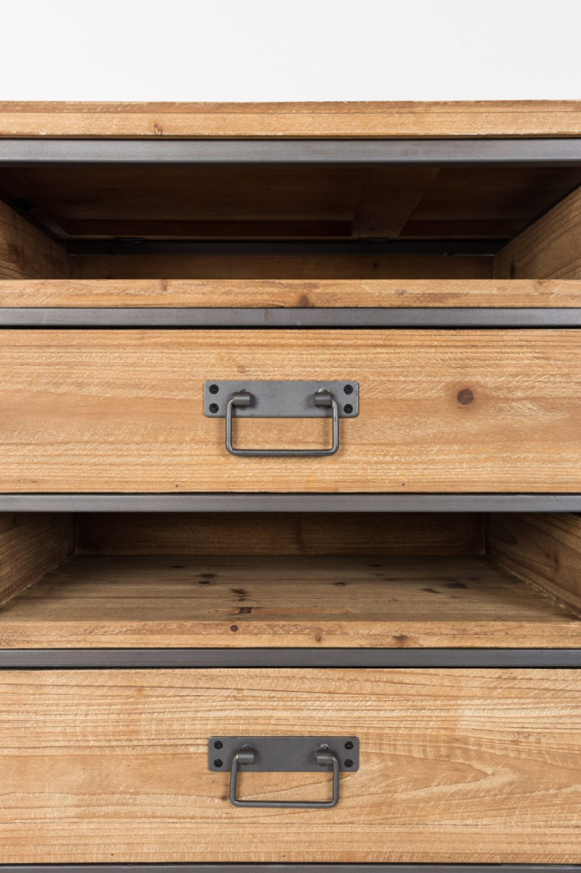 Beistelltisch 'Damian' Schwarz/Natur