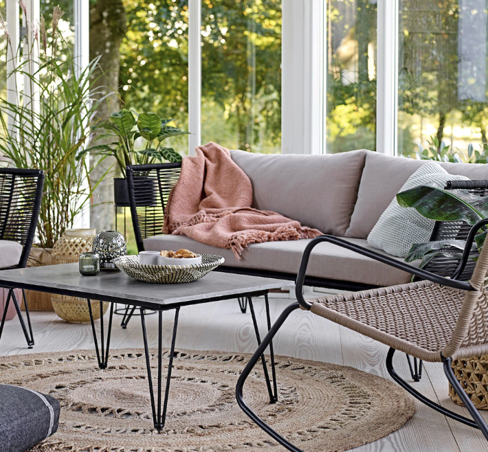 Sofa 'Mundo' - Schwarz/Beige