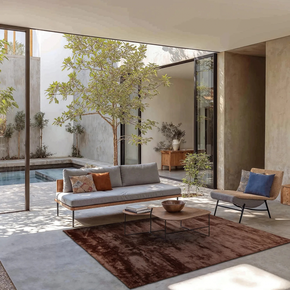 Hochflorteppich 'Aranga Super Soft' 60x120cm - Dunkelbraun