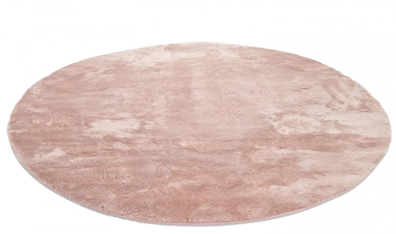 Runder Teppich 'Aranga Super Soft Fur' 240cm – Rosa