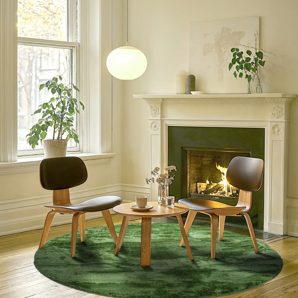 Runder Teppich 'Aranga Super Soft' 120cm – Oliv