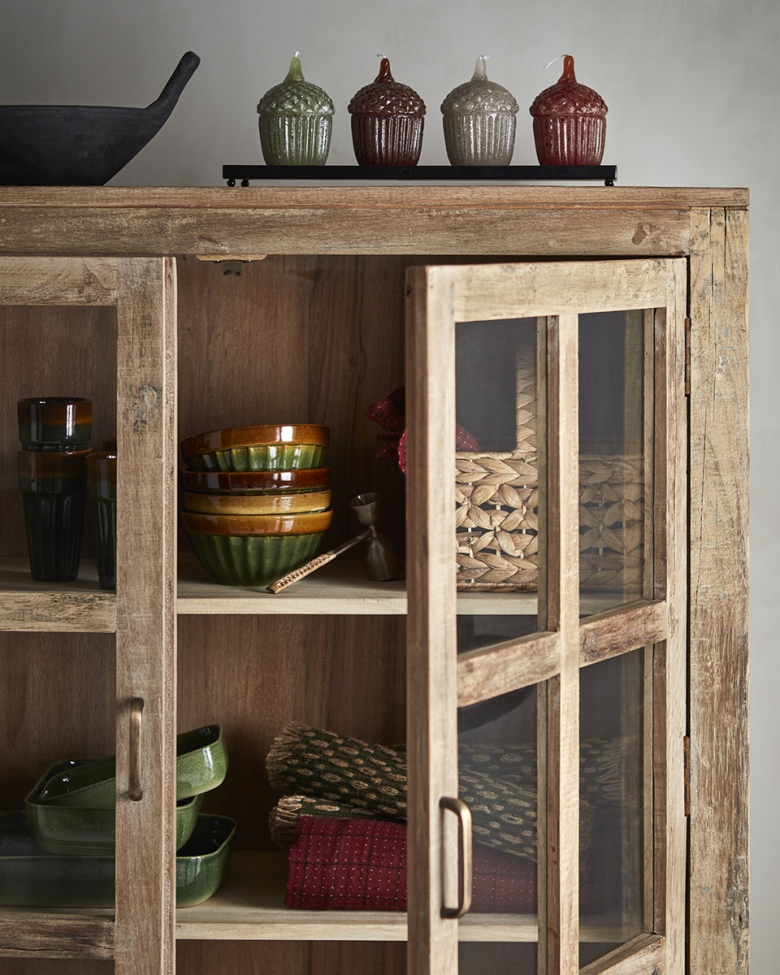 Vitrine 'Riko' 160cm - Recyclingholz