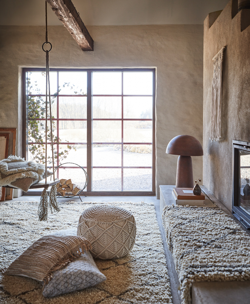 Tischlampe „Fungi L“ – Braun