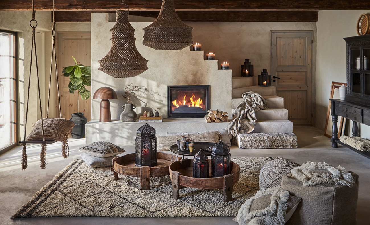 Tischlampe „Fungi L“ – Braun