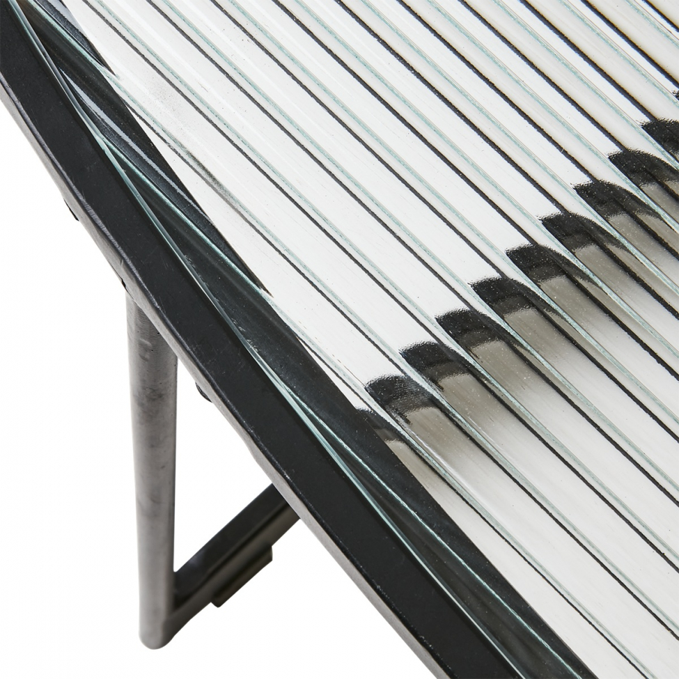 Couchtisch 'Milan' 90x50cm - Schwarz/Glas