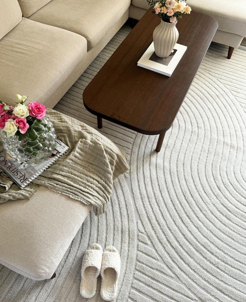 Teppich 'Shaggy Indoor-Outdoor' 80x200cm - Creme