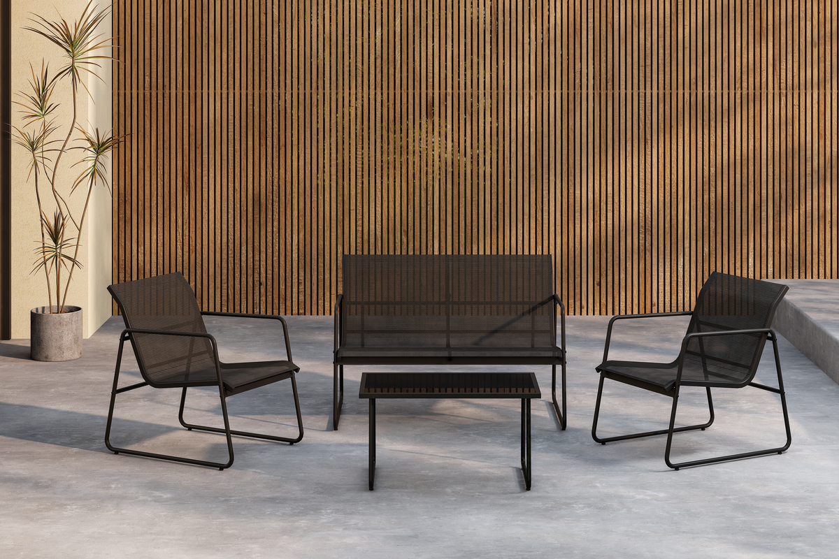 Loungeset 'Ravena' - Schwarz