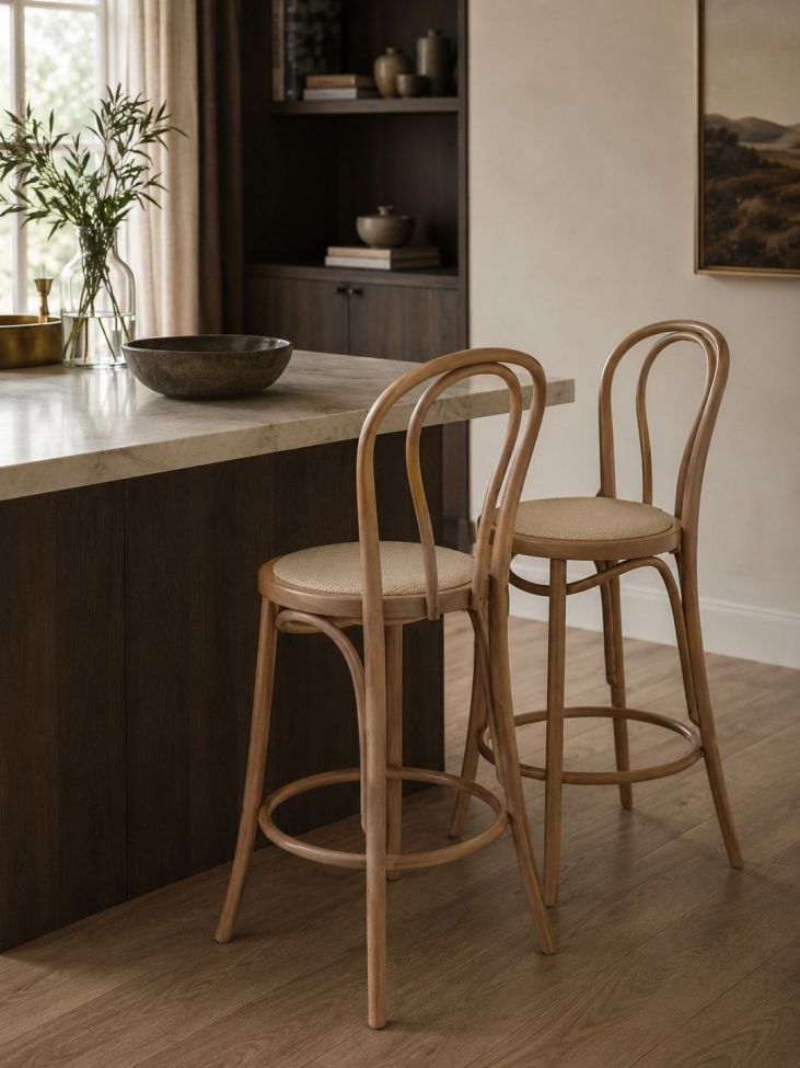Barstuhle 'Bistro' - Natur/Beige