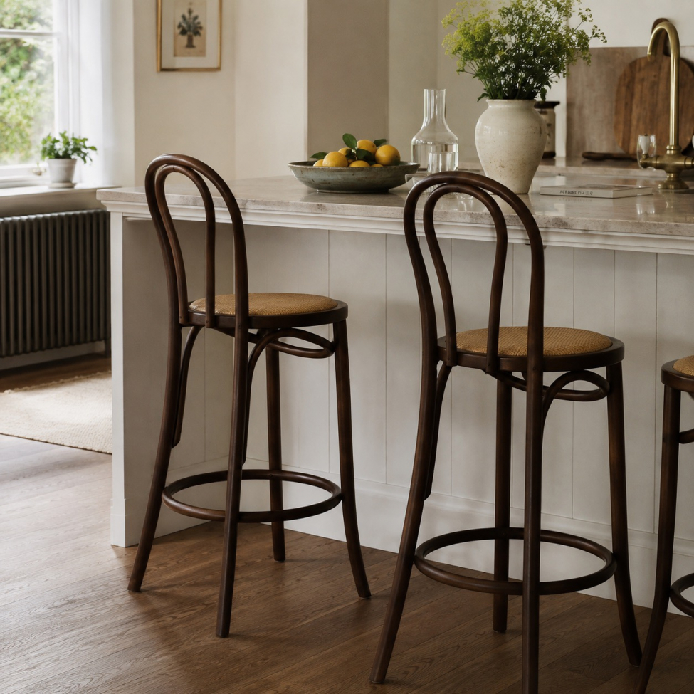 Stuhl 'Bistro' – Braune Eiche/Beige