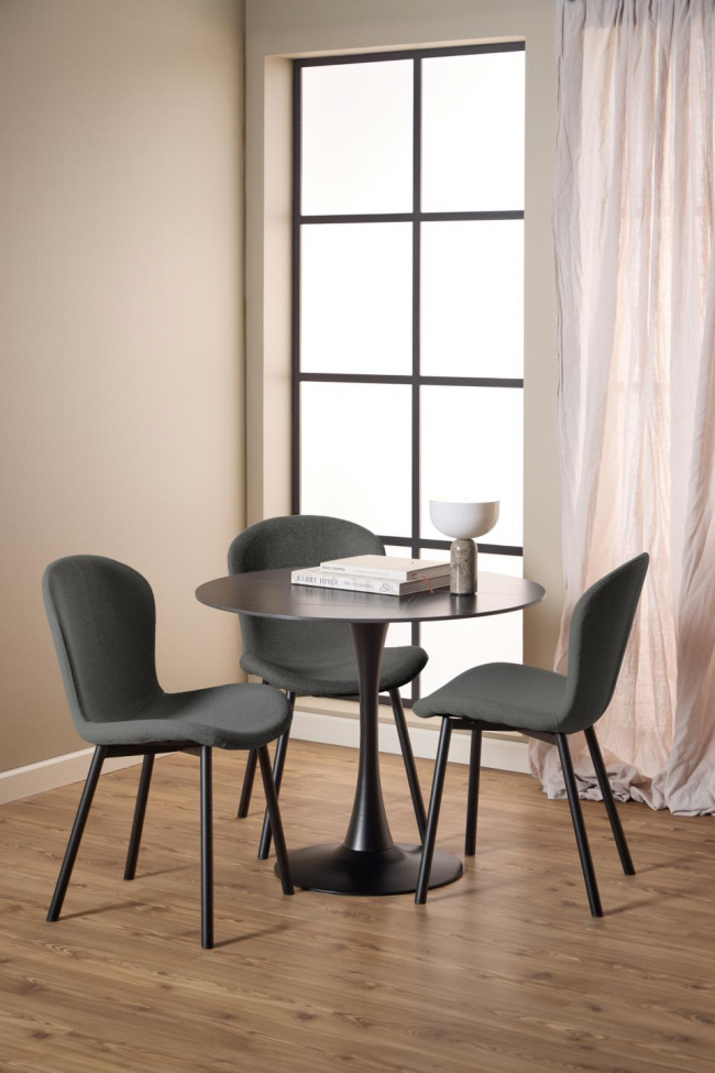 Esstisch 'Malta' Rund 90x75cm - Schwarz