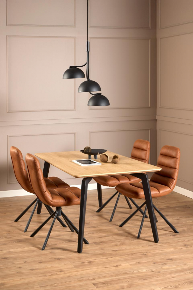 Esstisch 'Cadiz' 160x90cm - Natur/Schwarz