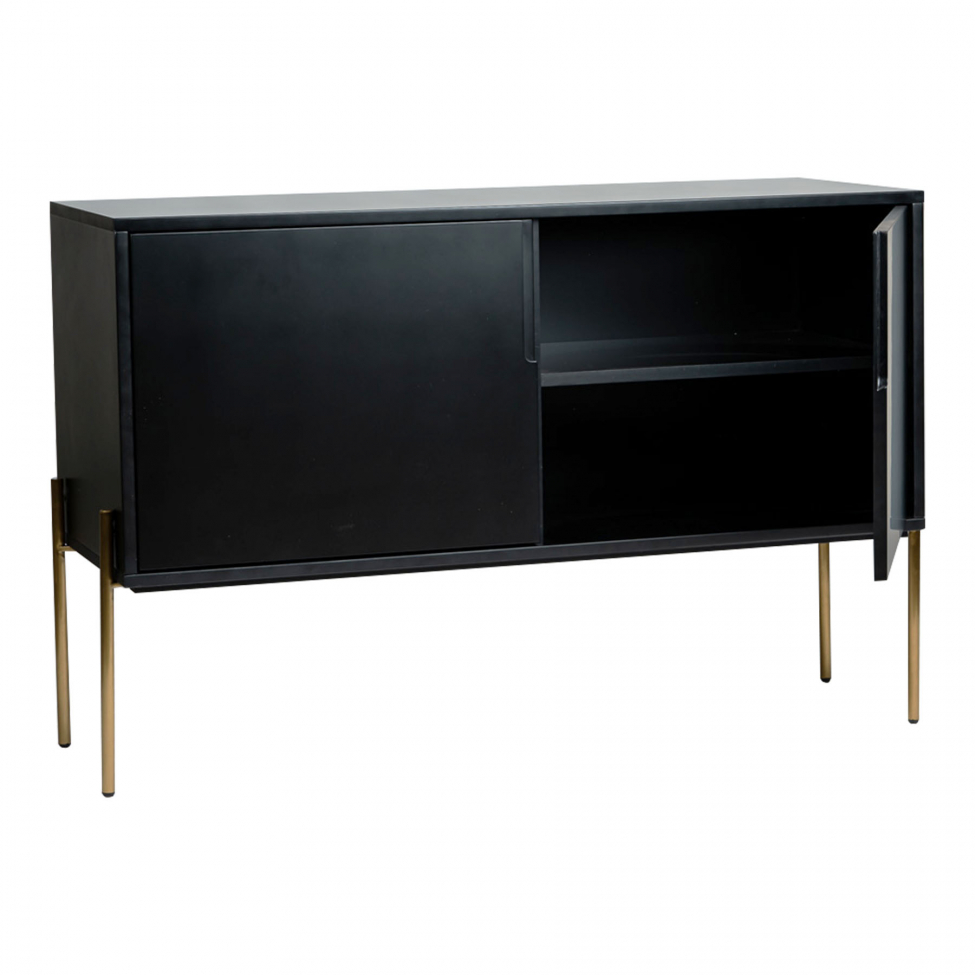 Sideboard 'Frölunda' - Schwarz/Gold