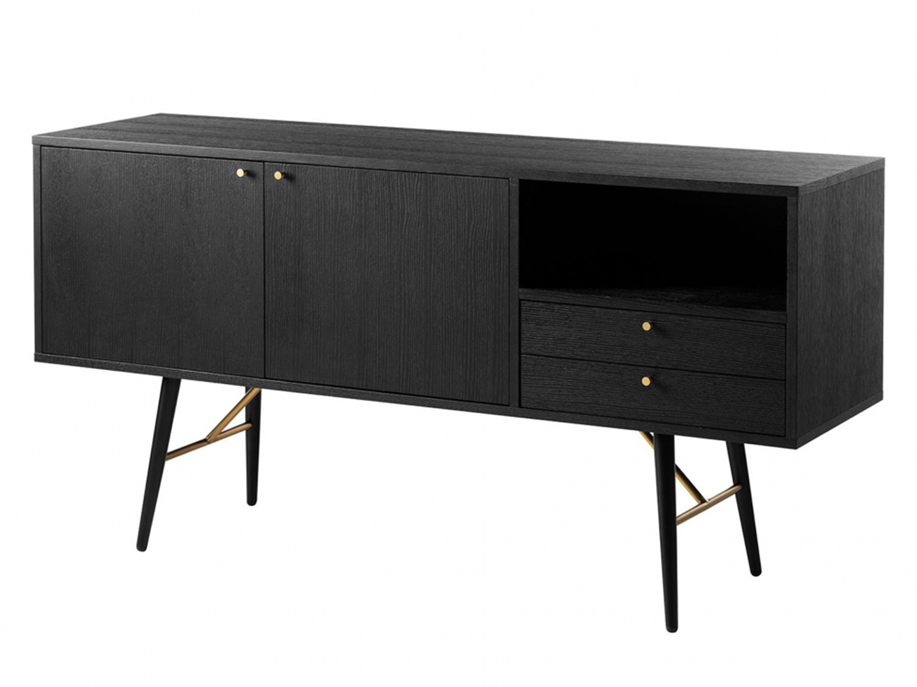 Sideboard 'Lux' - Schwarz/Kupfer