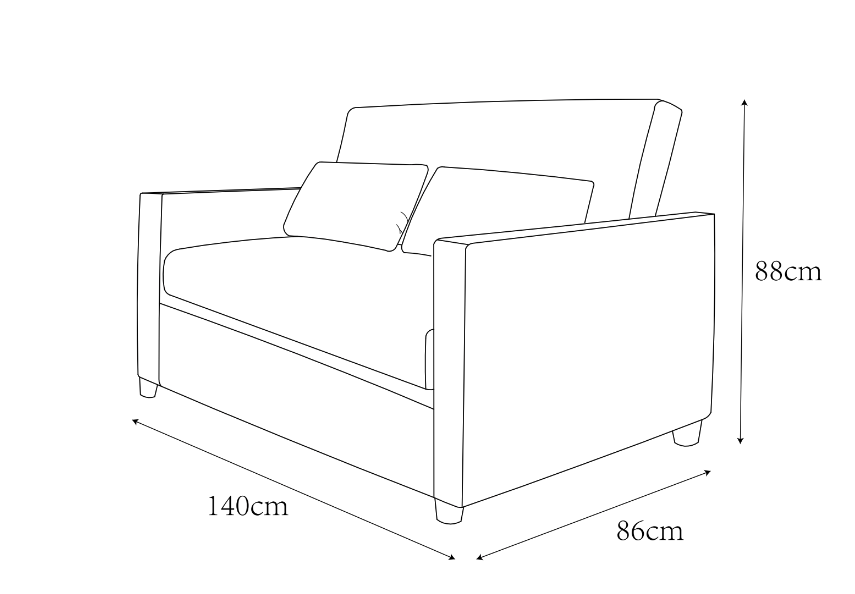Bettsessel 'San Francisco' - Weiss