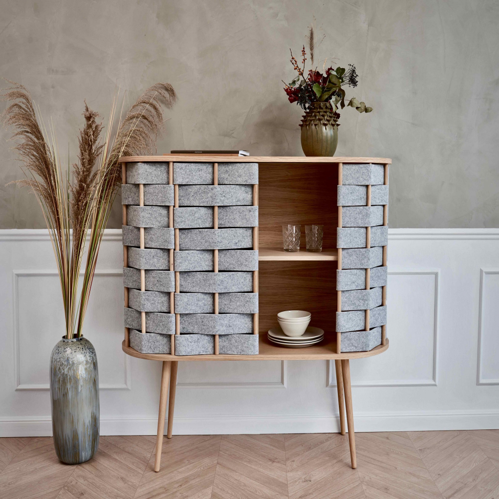 Kommode 'Felt' 120cm - Natur/Grau