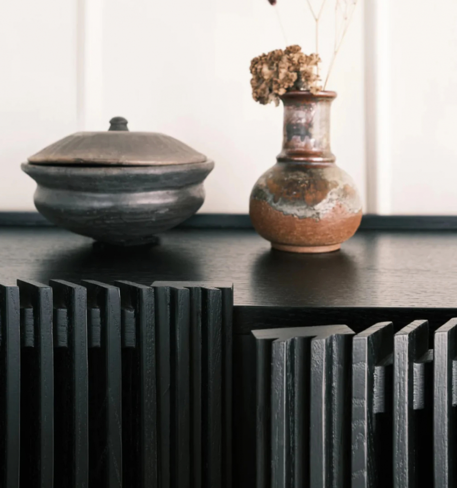 Sidobord 'Louvre' - Schwarz