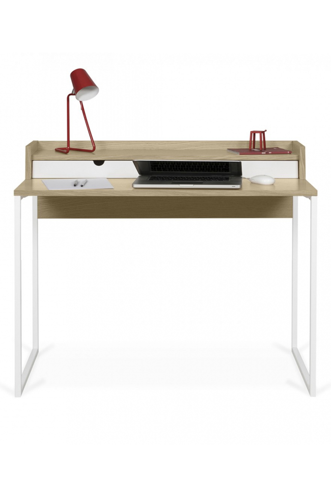 Schreibtisch 'Rhone' - Eiche/Weiß