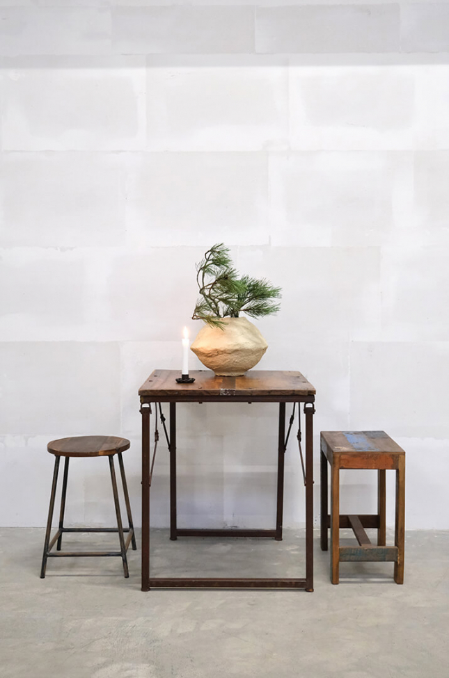 Hocker 'Umut' - Recyclingholz