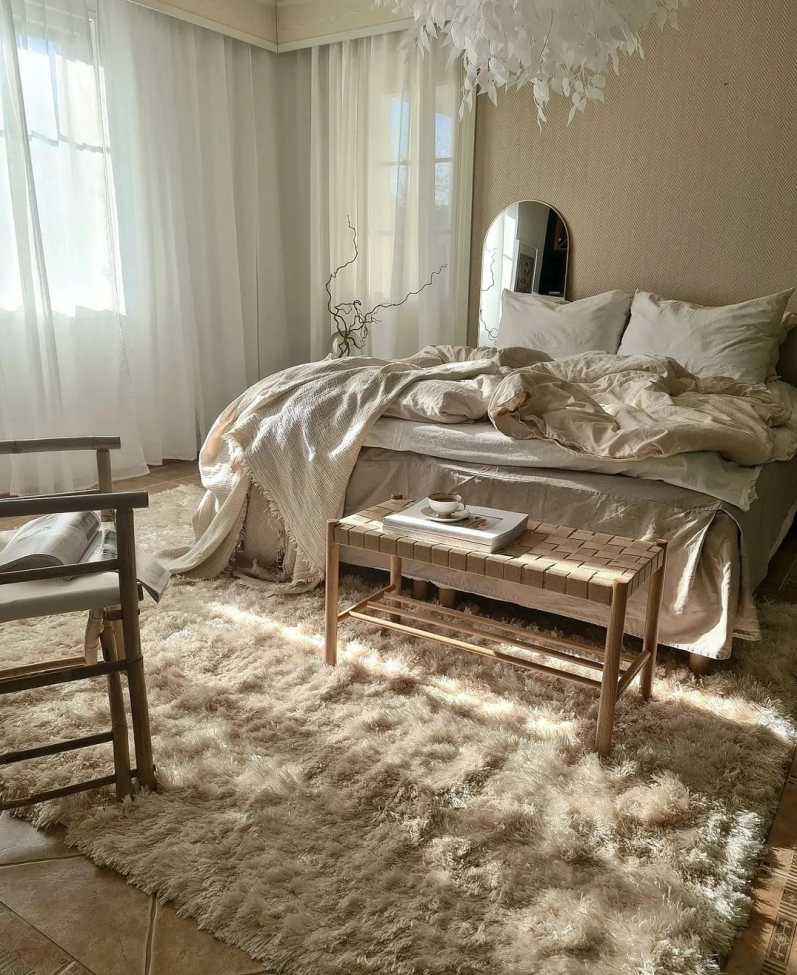 Hochflorteppich 'Janjira' 130x190cm - Offwhite