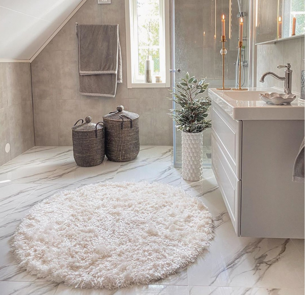 Runder Teppich 'Janjira' 240cm – Weiß