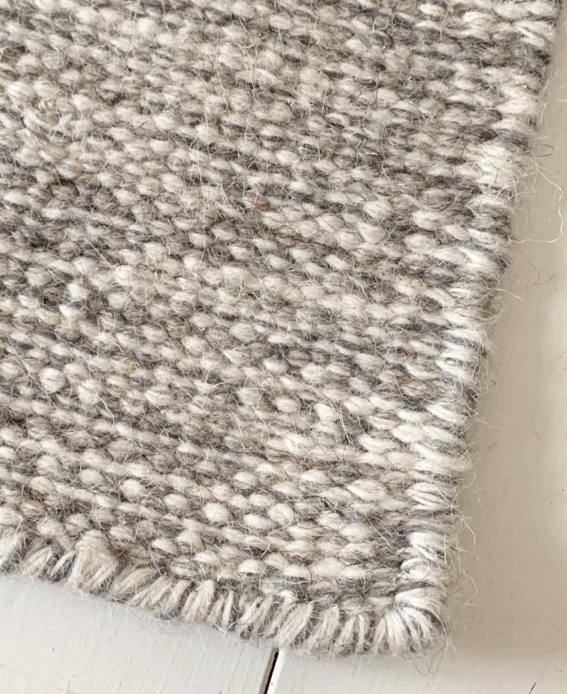 Wollteppich 'Dhurry' 170x240cm – Grau