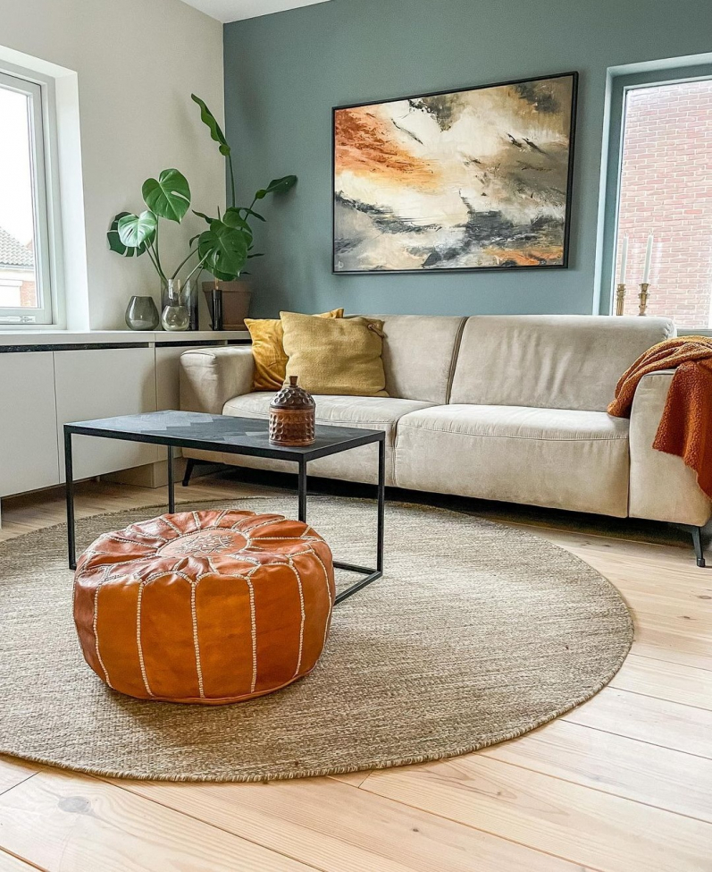 Runder Teppich 'Dhurry' 300cm - Beige