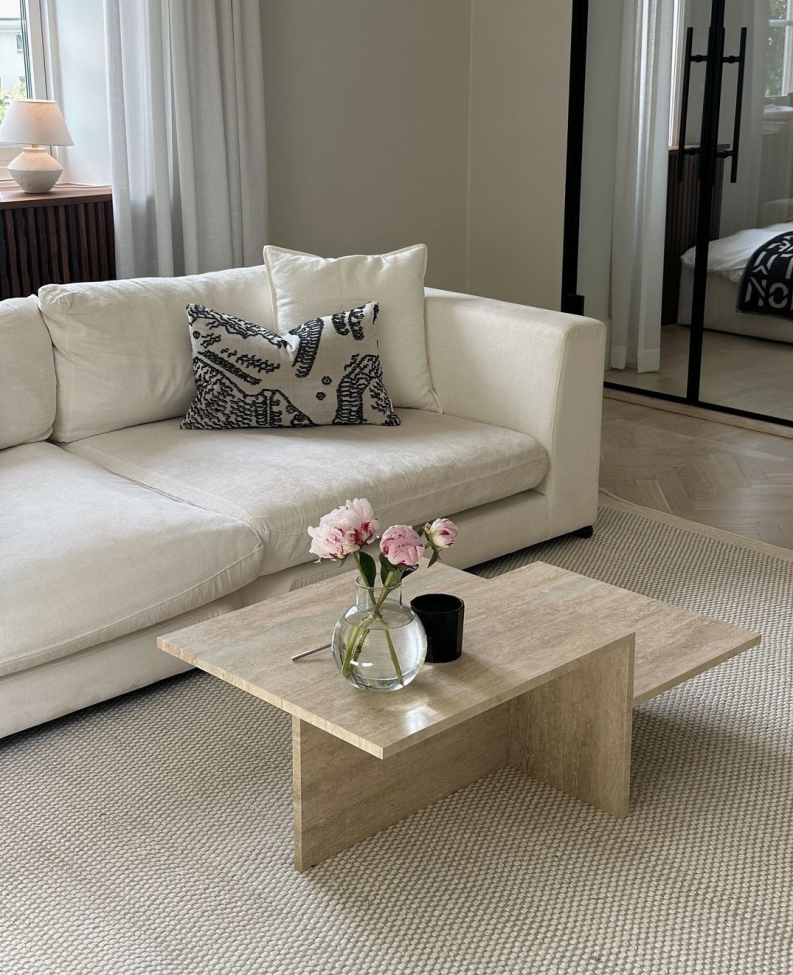 Wollteppich 'Coastal' 200x200cm - Creme