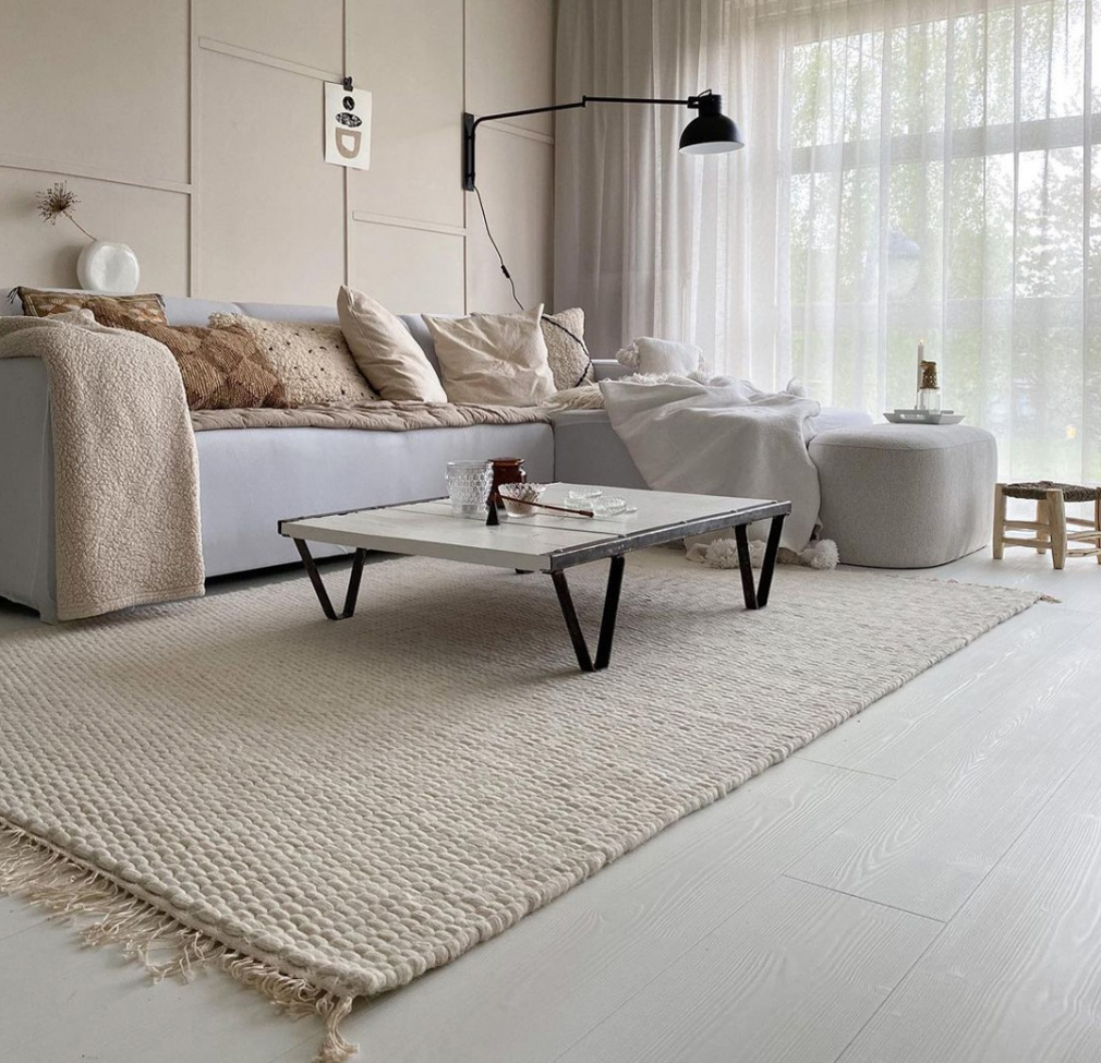 Wollteppich 'Cartmel' 70x200cm - Offwhite